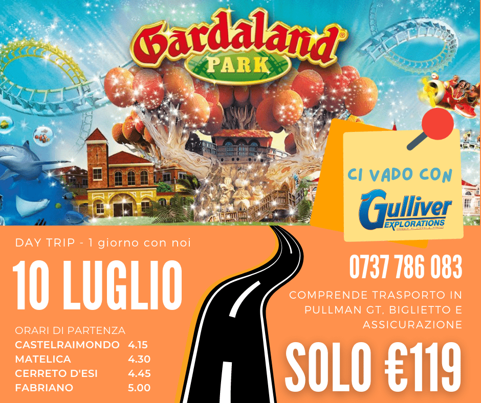 Gardaland Locandina 10 luglio Gulliver Explorations