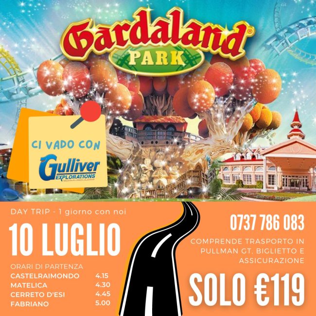 Gardaland Bus 10 luglio Gulliver Explorations